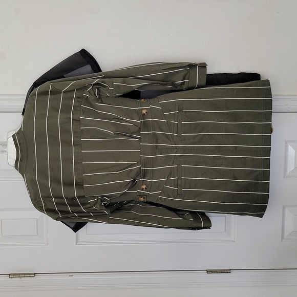 NWT Derek Lam 10 Crosby Loden Military Green Olive Utility Dress - Picture 2 of 12